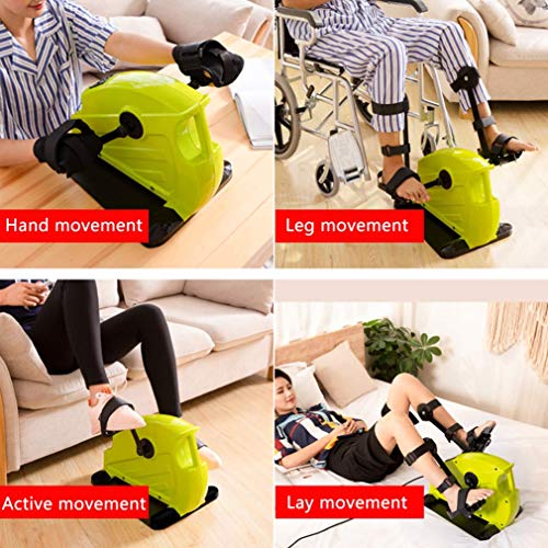 Pedal Rehabilitation Bike,Portable Mini Pedal Trainer,Under Desk Leg Arm Recovery Exerciser Cardio Training with Adjustable Resistance