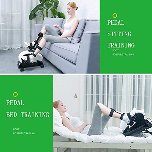 LUNEZY Electric Rehabilitation Exercise Bike Upper Limb Lower Limbs Hand Leg Bicycle Elderly Home Pedal Exerciser Bike, Resistance Adjustable (C)