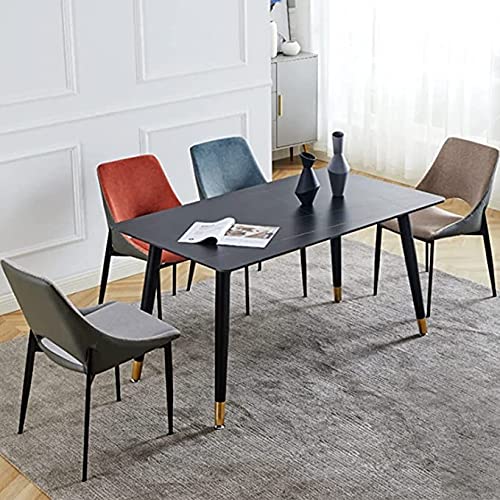 dining chair Set Of 4 Kitchen Chairs Modern Mid Century Living Room Dining Chair Technological Fabric with Carbon Steel Legs (Color : Beige)