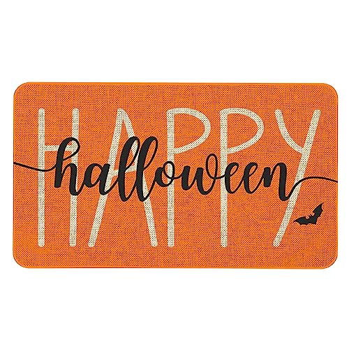 Roszwtit Halloween Door Mat 30 X 17 Inch Halloween Skull Doormat Indoor Outdoor Entrance Floor Mat Non Slip Halloween Decor Rubber Welcome Mats