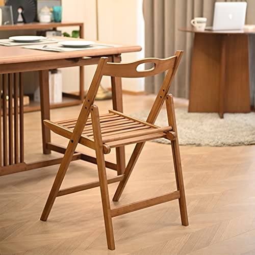 JIKUGO Folding Chair Bamboo Chairs,for Outdoor, Dining Room, Living Room Bedroom, Office(Large