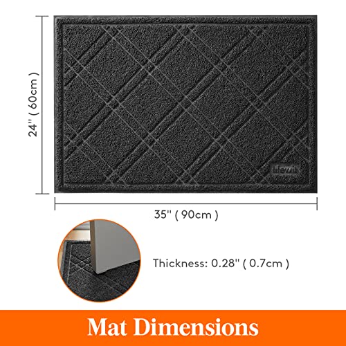 Lifewit Doormat 24 * 35inch Black
