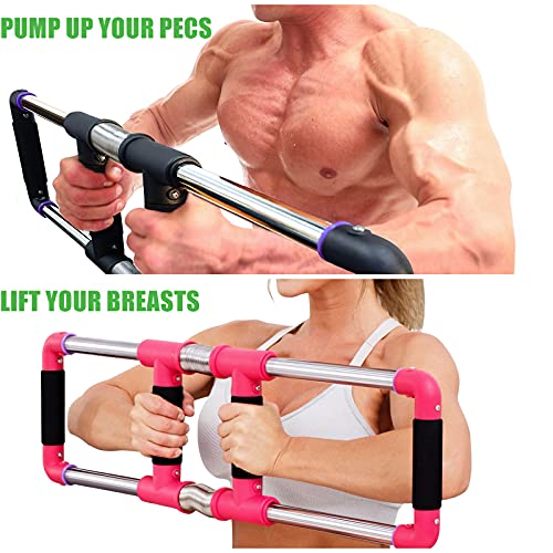 GOFITNESS Push Down Fitness Machine - Chest Expander at Home Workout Equipment, Arm Exerciser Portable Spring Resistance Exercise Gym Kit for Hom