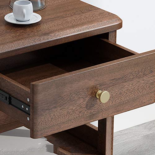 LUKEO Solid Wood Bedside Cabinet Simple Bedroom with Drawer Storage Cabinet, Sideboard Corner Cabinet Environmental Protection