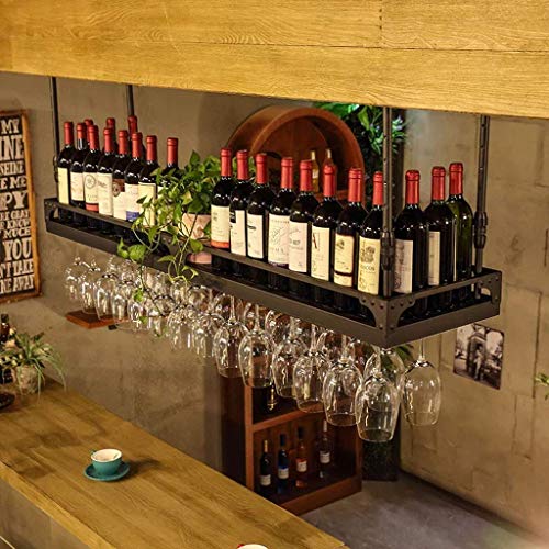 MiroDo Hanging Wine Racks Wine Glass Rack Red Wine Cup Holder Goblet Rack Bottle Rack Glass Rack Stemware Racks Vintage Style Decoration Storage