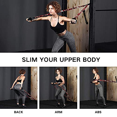 INNSTAR Booty Resistance Band Glute Cord Cable Machine for Hip Home Workout Cable Kickbacks with Instructions & Carry Bag