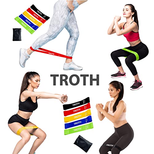 TROTH Resistance Bands Set - Resistance Band Women, Booty Exercise Band, Resistance Bands Set Men, Home Gym Strength Training Equipment, Fitness