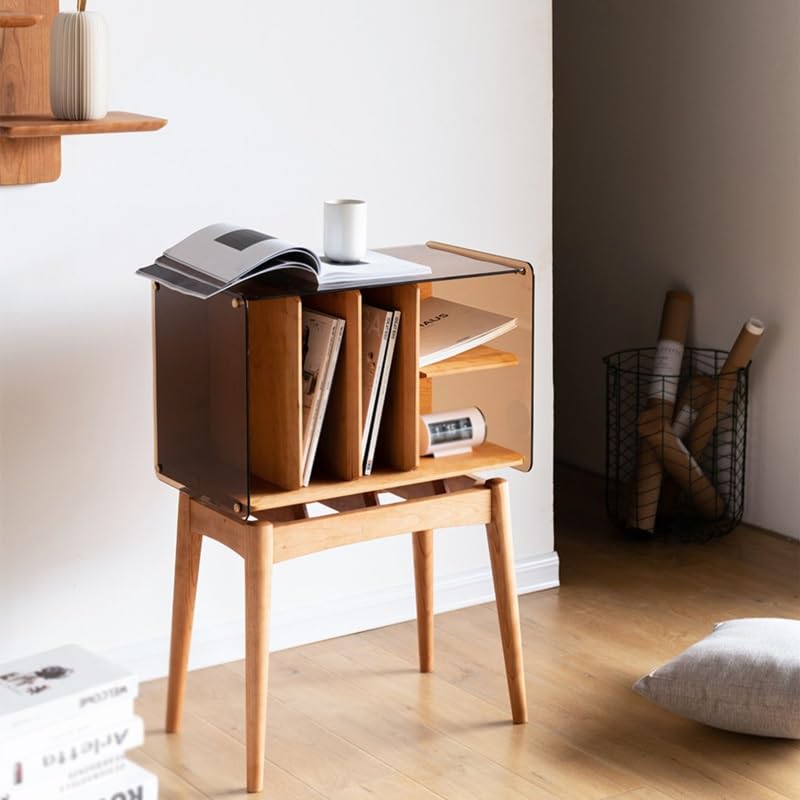 MJWDP Side Cabinet Bedside Cabinet Wabi-Sabi Wind Side Several Bedside Cabinet Book And Newspaper Cabinet