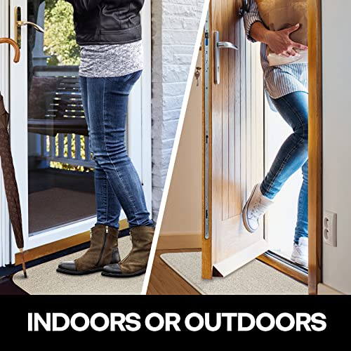 LUX XD Non-Slip Door Mat Low Profile Shoe Scraper Dirt Trapper Polyester Doormat, Super Absorbent, Ideal for Indoor Outdoor High Traffic Area 18