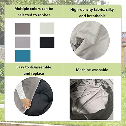 Papasan Chair Cushion Covers Only, Outdoor Indoor Cushion Waterproof Slipcover for Papasan Chair Cushion, Removable Zippered Papasan Cushion Cove
