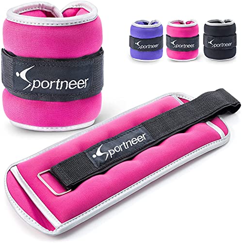 Sportneer Ankle Weights Wrist Arm Leg Weights for Women, Kids and Men, Strength Training Wrist and Ankle Weights Set, Perfect for Dancing, Runnin
