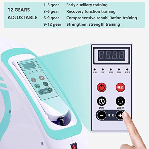 LUNEZY Assisted Bicycle Electric Rehabilitation Bike Pedal Trainer Mini Cycling with Protective Gear Fitness Exercise Bike Rehab Trainer for Hand