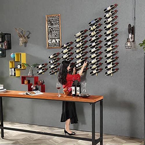 KEppd Wine Rack Wall Mounted - Wall Mounted Wine Rack, Modern Decorative Wall Mounted Wine Bottle Holder for Bathroom Towels, Wash Clothes Kitche
