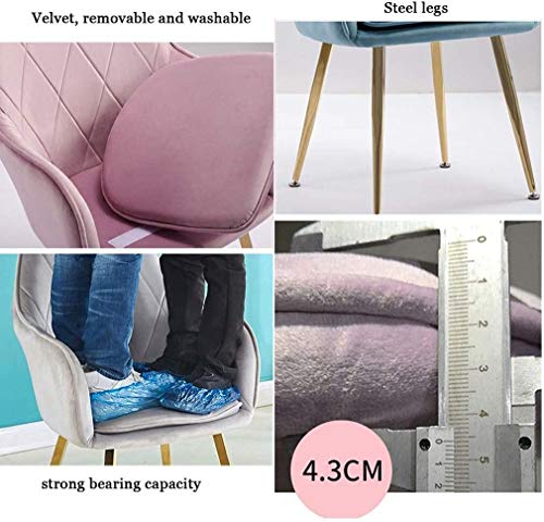 Modern Kitchen Dining Room Chairs Kitchen Dining Chairs Living Room Armchair with Metal Legs Velvet Seat And Backrests Kitchen Living Room Lounge