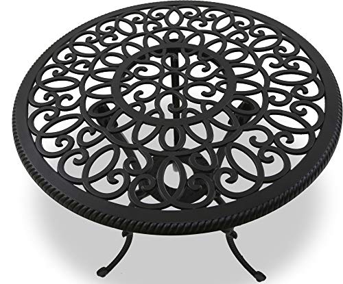 Centurion Supports BANGUI Garden & Patio Black Cast Aluminium BistroTable