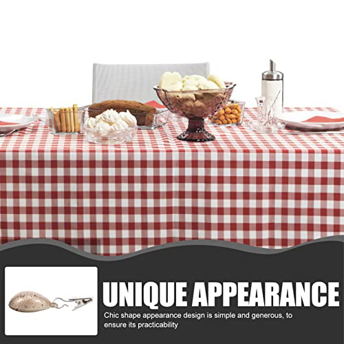 Kichvoe 4pcs Tablecloth Weights Sea Shell Table Cover Weights Tablecloth Clips Hangers Tablecloth Pendant with Metal Clips for Outdoor Picnic Fam