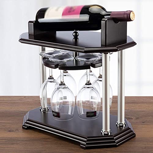 NEOCHY Rotating Wine Rack, Wine Rack Creative Wine Bottle Rack High Glass Rack European Fashion Ornaments