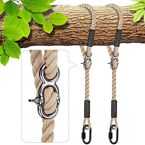 BeneLabel Tree Swing Ropes, Tree Hanging Swing Hammock Tree Swings Hanging Straps, Adjustable Extendable, for Outdoor Swings Hammock Playground S