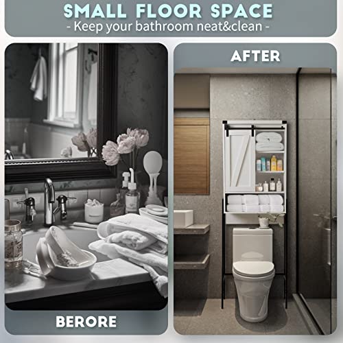 Homajor Over The Toilet Storage Cabinet,Over Toilet Bathroom Organizer,Above Toilet Storage Cabinet,Bathroom Storage Cabinet Over Toilet,with Adj