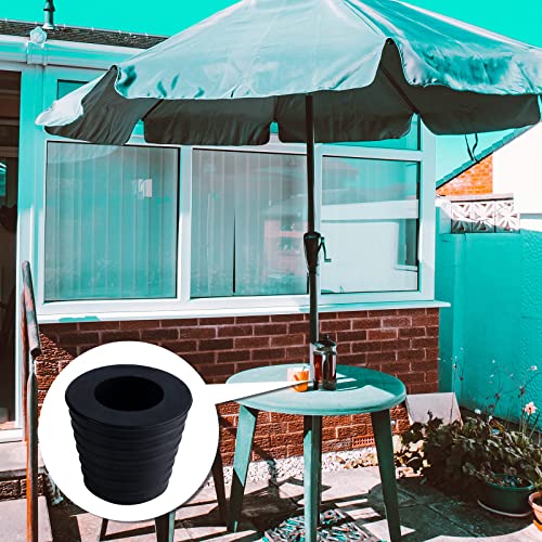 LUTER 2pcs Patio Table Umbrella Hole Rings and Caps, Plastic Umbrella Hole Ring and Cap Set for Outdoor Activities Fits Umbrella Poles Up to 1.5