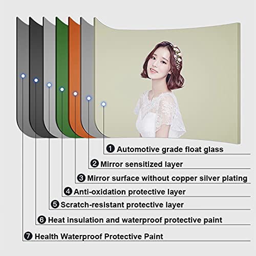 SkiPdr Bathroom Mirror Large round Illuminated Led, Backlit, Wall Mounted Lighted Makeup Vanity Bathroom Living ?Room Bedroo, White Light round,