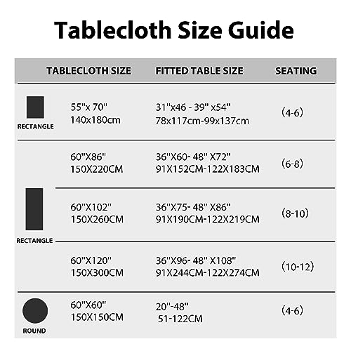 G-dake Round Tablecloth Wipeable, Hawaiian Polyester Circular Table Cloth Waterproof Wrinkle and Stain Resistant Tropical Palm Leaf Table Cover f