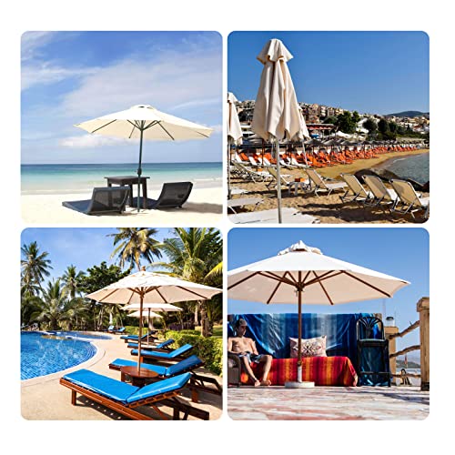 kemengsuer Replacement Parasol Cover, 2m/6 Ribs Polyester Fabric Waterproof Patio Umbrella Parasol Cover, Garden Parasol Canopy Cover Garden Shad