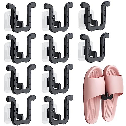 Braleto 10 Pcs Slipper holder, Wall Mounted Door Slippers Organizer Self Adhesive Slipper holder Multifunctional Slippers Organizer for Bathroom