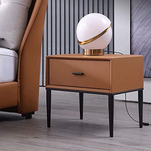 N/A Nordic Minimalist Italian Style Bedside Table Bedroom Furniture Italian Minimalist Bedside Cabinet Light Luxury Side Cabi