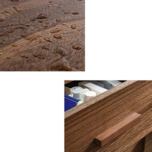 N/A Solid Wood Nordic Bedside Table Walnut Color Bedside Table, Simple Bedroom Storage Cabinet Bedside Table