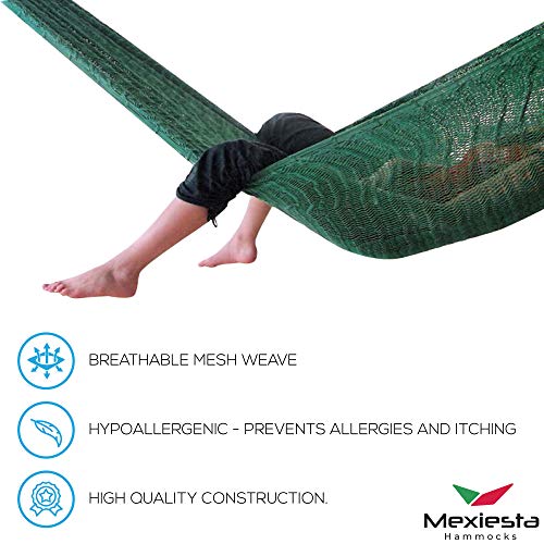 Matrimonial Size Cotton Hammock (Tequila Red Yellow Pattern) Handmade in Mexico Genuine Mayan Hammock Ideal for 2 people