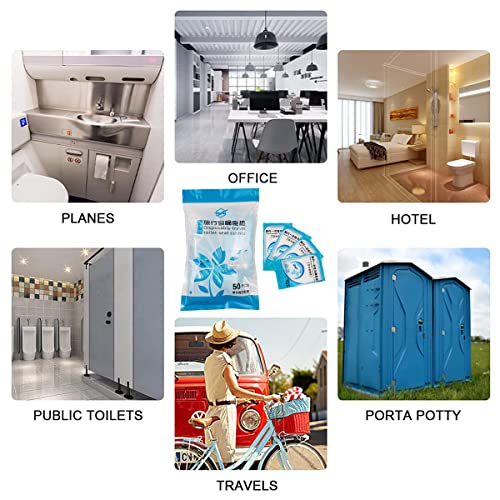 Luckyrao 50 PCS Travel Disposable Toilet Seat Cover Antibacterial Waterproof Portable WC Pad Toilet Mat For Baby Pregnant Mom,Independent Packing