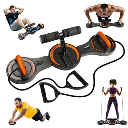 GEEZO Upgraded Push Up Board, Multi-Functional 2 in 1 Push Up Bar with Resistance Bands, Portable Home Gym, Strength Training Equipment for Perfe