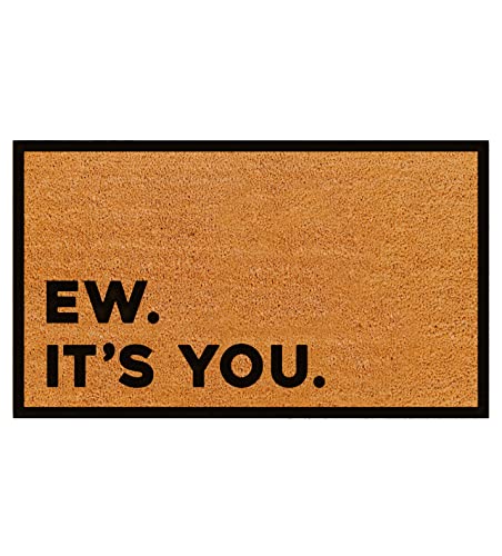 THEODORE MAGNUS Natural Coir Doormat with Non-Slip Backing - 17 x 30 - Outdoor / Indoor - Natural - Live Laugh Leave - COIR-1730-15-405