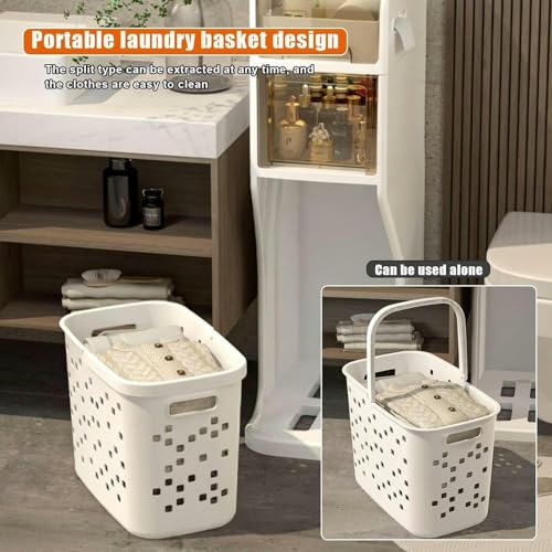 Small Bathroom Storage Cabinet for Small Spaces, Over The Toilet Storage Cabinet for Skinny Bathroom Storage Corner Floor, Narrow Bathroom Storag