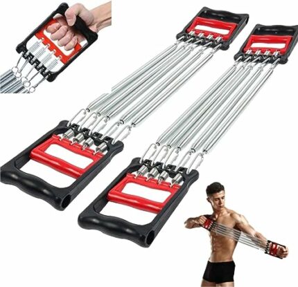 Chest Expander Upper Body Puller 5 Resistance Steel Springs Stretcher Gym Strength Adjustable Training Pull Arm Body Equipment Chest Exerciser Fi