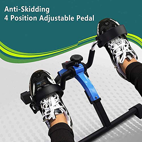 LUNEZY Middle-Aged And Elderly Trainer, Mini Exercise Bike Home Multi-Function Fitness Bike Removable Smart Count Table Knob Resistance Regulator