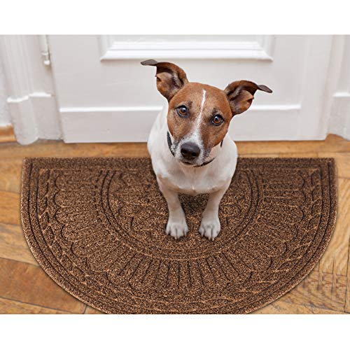 Mibao Half Round Door Mat, 24" x 36", Outdoor Door Mats, Half Round Rug, Front Door Mats Outdoor, Outdoor Welcome Mats for Front Door, Half Moon