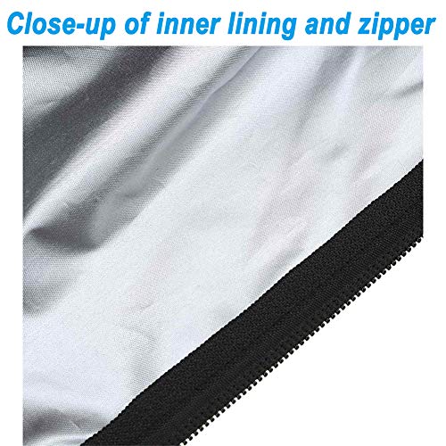 Flymer Garden Cushion Storage Bag Outdoor Storage Bag for Patio Cushions with Durable Handles Black (173 * 76 * 51cm)