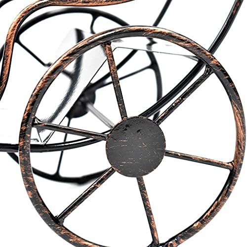 NEOCHY Wine Bottle Rack Standing Rickshaw Decoration Caddy Tabletop Wine Rack Single Bottle Home Gift Kitchen Gift Wine Rack