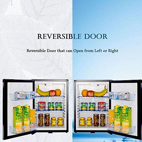 Smad 12v Fridge 40l, Campervan Fridge for RV Van Truck Camper Caravan, Quiet Freightliner Cascadia 12V Truck Refrigerator with Lock, 12v 240v Mot