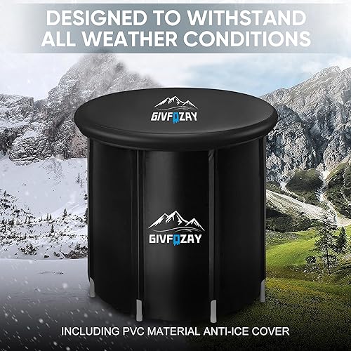 Ice Bath Tub for Athletes, Foldable Polar Pod, Inflatable Arctic Pod Ice Bath, Multi Level Portable Ice Bath Dipping Pool, Ice Bath Tub for Adult