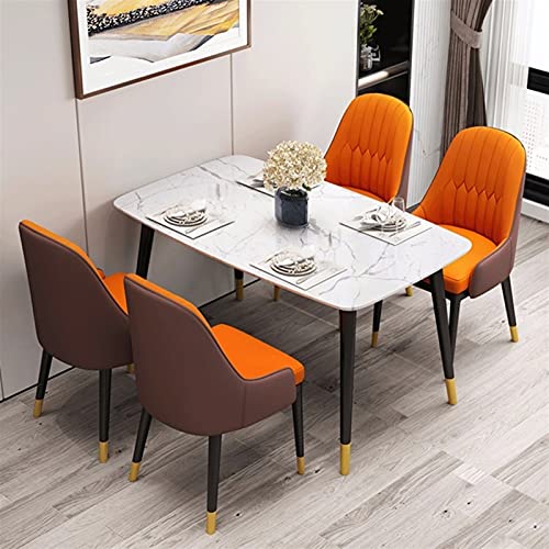 Kitchen Dining Room Furniture Chairs Kitchen Dining Chairs Set Of 4 Modern PU Leather High Back Soft Seat Living Room Chairs Water Proof Leather