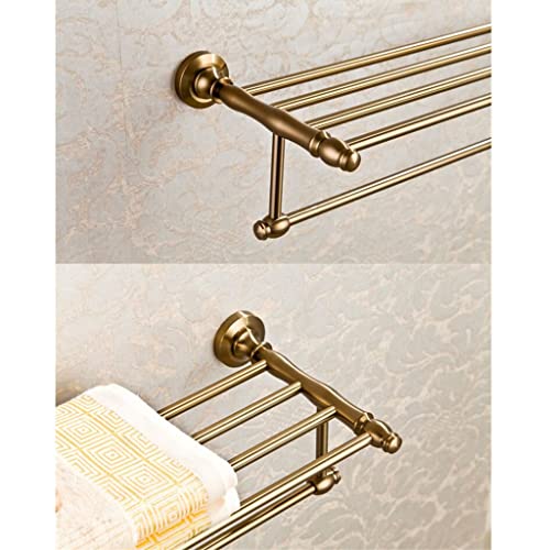 HIGOH Towel Racks,Bathroom Towel Rack Wall Mounted Towel Holder,Bathroom Accessories Aluminum Antique Towel Rack/Bar,Towel Holder Shelf,Bath Hard