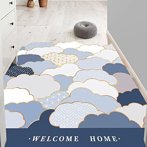 SEAHOME Door Mat -large Foot Pad 80 X 50 Cm - PVC Non Slip Door Mats - Indoor Door Mat -Washable Barrier Mat Scrubable Outdoor Sheltered Use Welc