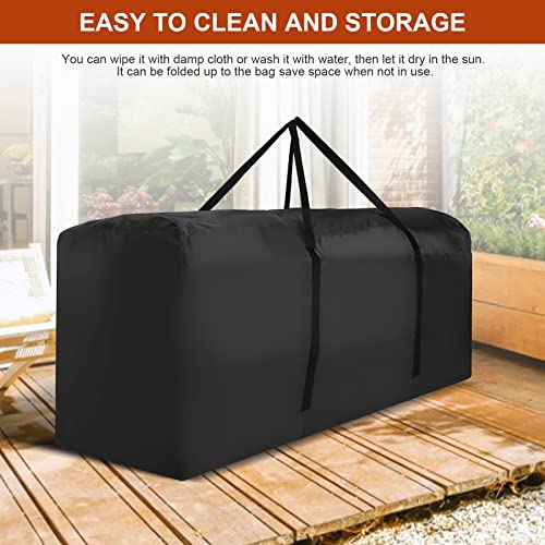 Garden Cushion Storage Bag Waterproof Outdoor Furniture Cushion Storage Bag 173x76x51cm Large Patio Storage Bag with Handle and Zipper