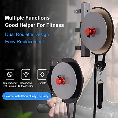 Wall-mounted Eccentric Flywheel Training Equipment, Variable Resistance Centrifuge pully Trainer, Home Gym Strength Training Equipment with Acces