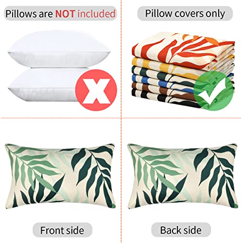 Garden Outdoor Waterproof Cushion Covers 30x50 cm Pack of 2 Decorative Cushion Covers Cushion Case for Sofa Couch Living Room Outdoor Patio Garde