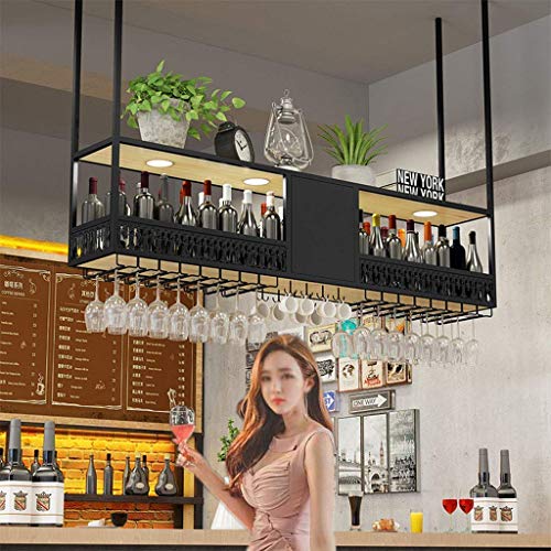 EYLINK Wine Racks,Wall-Mounted Wine Rack Hanging Wine Glass Rack Ceiling Decoration Shelf for Bars,Restaurants,Kitchens Bar Floating Shelf Ceilin