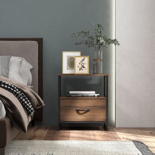 Meerveil Chest of Drawers,Storage Tower,Nightstand,Storage Dresser Closet for Living Room, Bedroom,Hallway, Nursery, Kid,Home Storage,Metal Frame